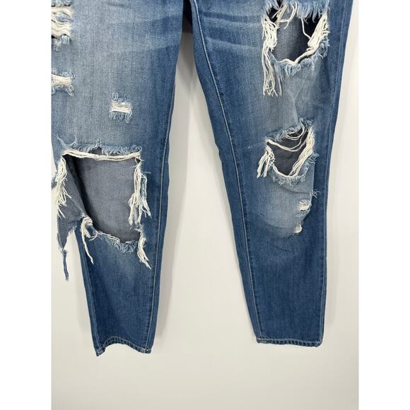 KanCan Women Boyfriend Relaxed Denim Jeans Size 7/27 Distressed Mid Rise STretch - Picture 3 of 10